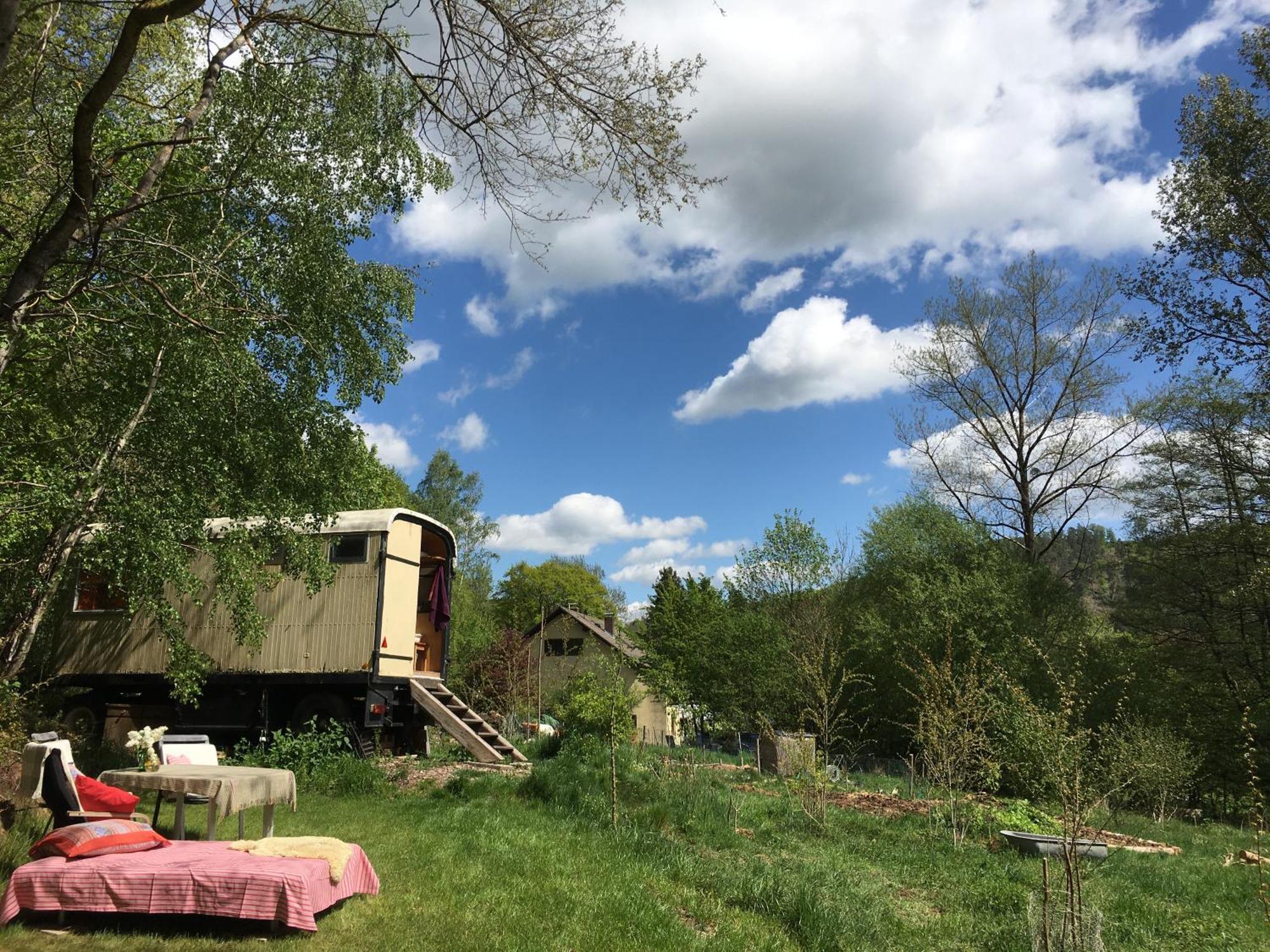 Kuscheliger Zirkuswagen Im Wildgarten Witzenhausen Buitenkant foto